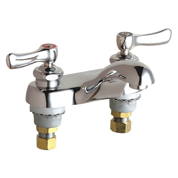 Dual-Handle Bathroom Faucet, 4" Mount, Chrome plated