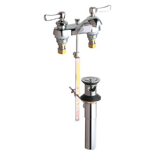 Dual-Handle Bathroom Faucet, 4" Mount, Chrome plated