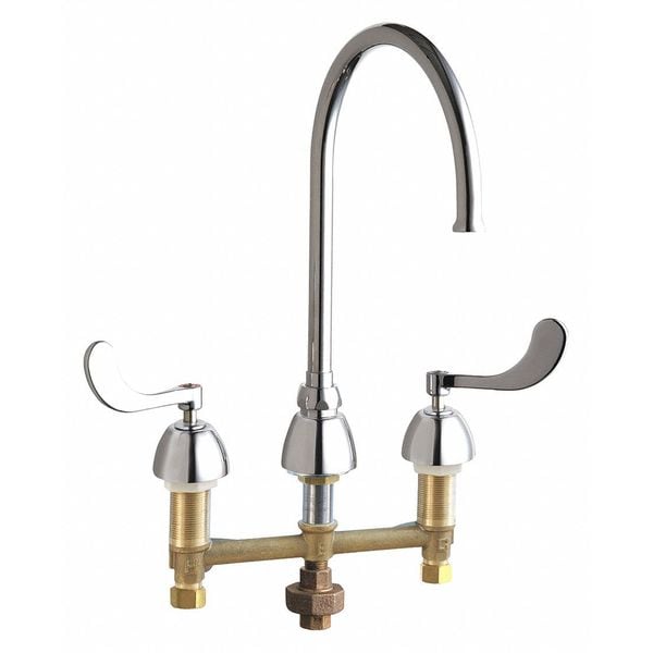 Dual-Handle Bathroom Faucet, 8" Mount, Chrome plated