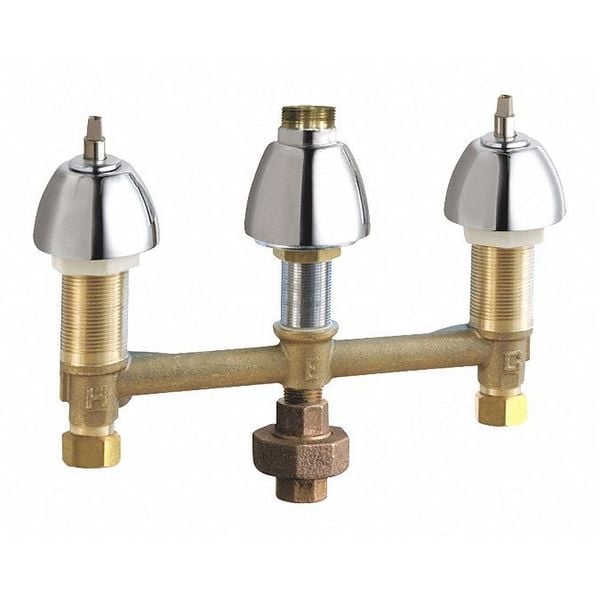 Concealed Kitchen Sink Faucet, Manual, 8" Mount, Commercial