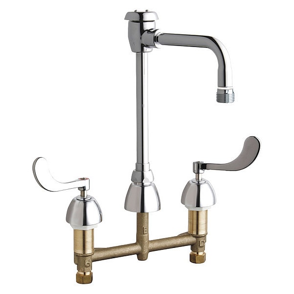 Manual Concealed Hot And Cold Water Sink Faucet, 8" Mount, Chrome plated