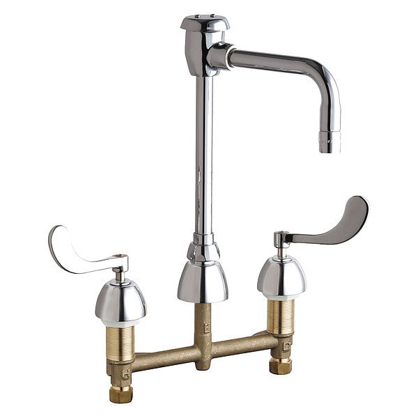Dual-Handle Bathroom Faucet, 8" Mount, Chrome plated