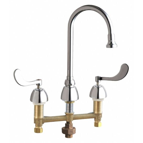 Manual Concealed Hot And Cold Water Sink, 8" Mount, Chrome plated