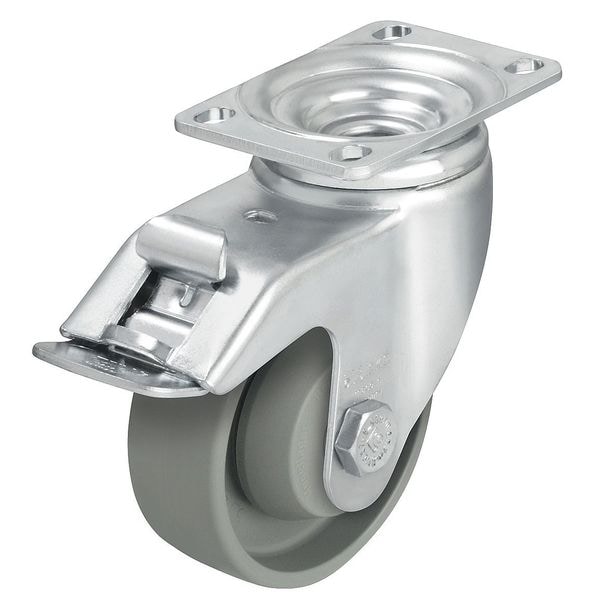 Swivel Plate Caster, Nylon, 3-1/2 in., 400 lb, C