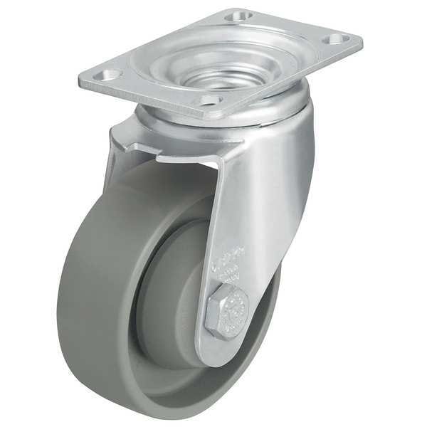 Swivel Plate Caster, Nylon, 3-1/2 in., 400 lb
