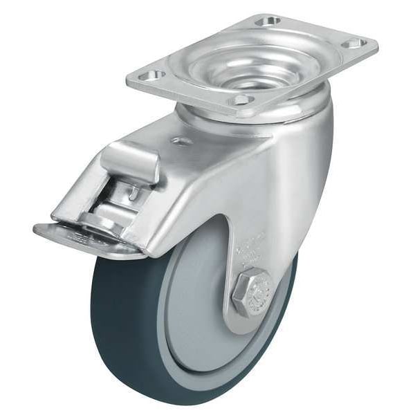 Swivel Plate Caster, Polyurethane, 4 in, 400 lb, C