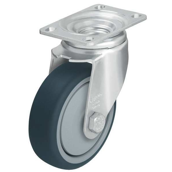 Swivel Plate Caster, Plyurethane, 5 in., 400 lb, C