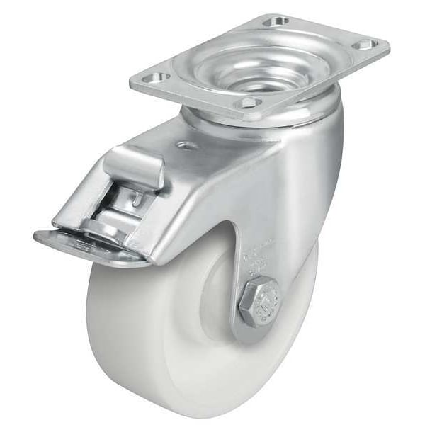 Swivel Plate Caster, Nylon, 4 in., 400 lb.