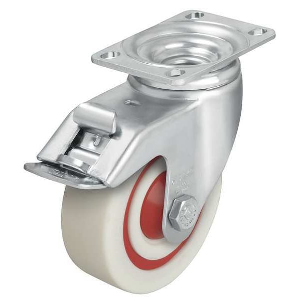 Swivel Plate Caster, Nylon, 4 in., 400 lb., C