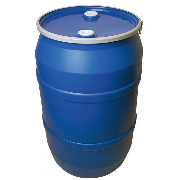 Open Head Transport Drum, Polyethylene, 55 gal, Unlined, Blue