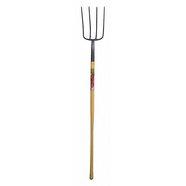 Manure Fork, 4 Tine, 54" Ash Wood Handle