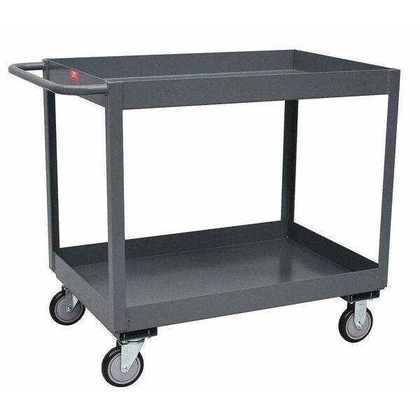 Utility Cart, 12 ga. Steel, 1200 lb Load Capacity, 2 Shelves, 35" H