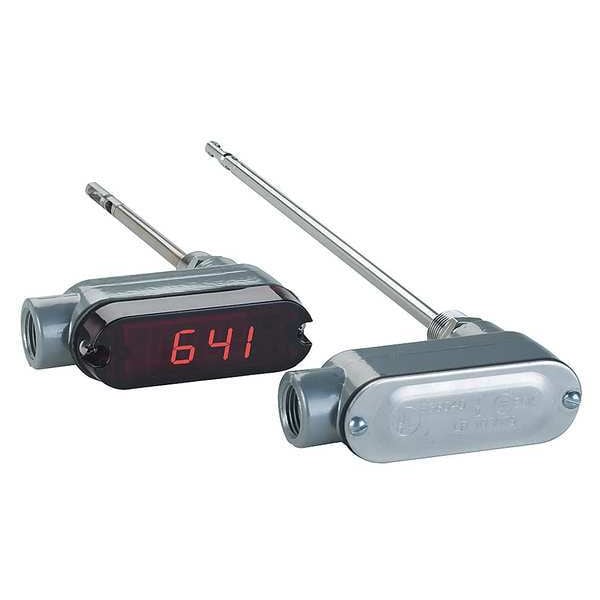 Air velocity transmitter, 12" (304.8 mm) probe length, with LED display.
