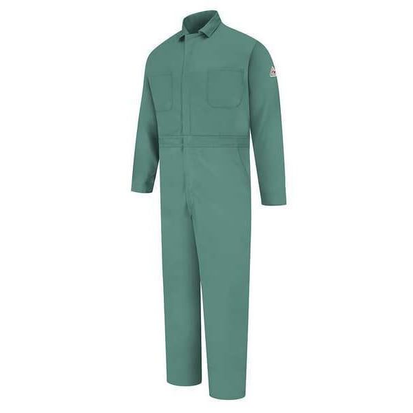 Coverall, 11 cal/sq cm ATPV, S, 30 1/2 in Inseam, 100% Cotton, Snap