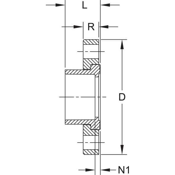 CPVC Flange, Schedule 80, 6" Pipe Size, Socket