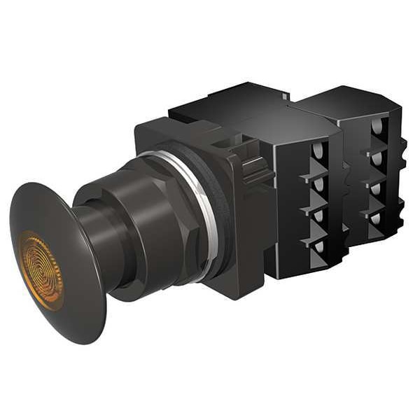 Push Button Operator, 30 mm, 2NC, Amber