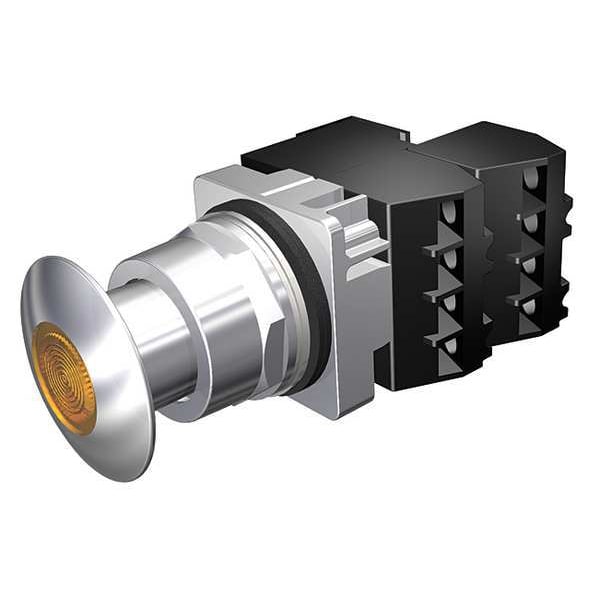 Push Button Operator, 30 mm, 2NC, Amber