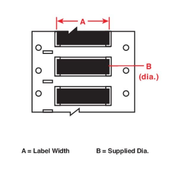 2" x 3/16" Black Wire Marker Sleeves, PermaSleeve(R)