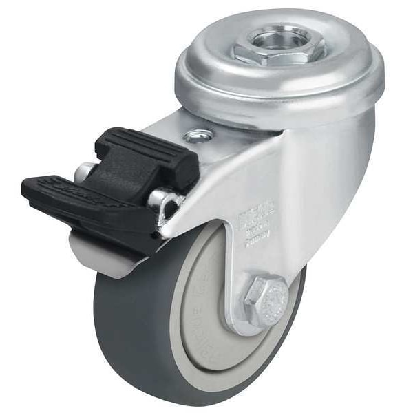 Kingpin Swivel Caster, Therm Rubber, 2 in., 110 lb.