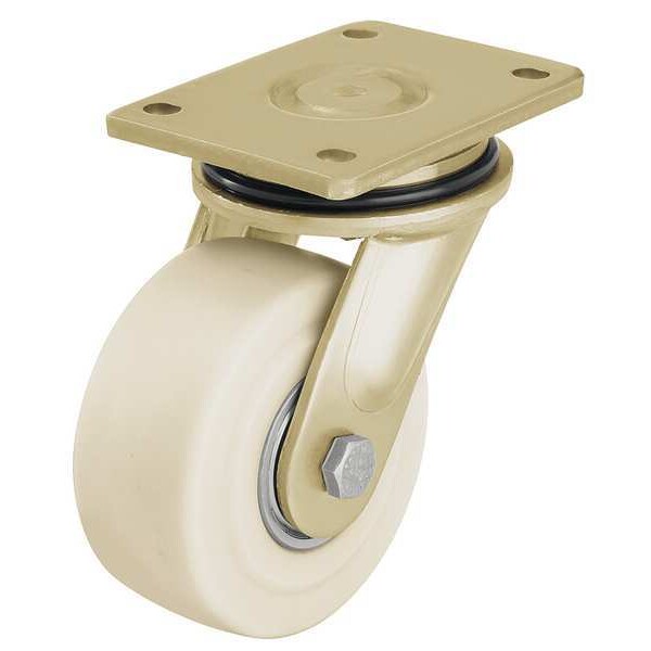 Swivel Plate Caster, Nylon, 4 in., 3300 lb., D