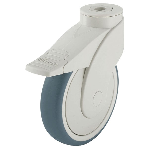 Kingpin Swivel Caster, Therm Rubber, 4 in., 220 lb.