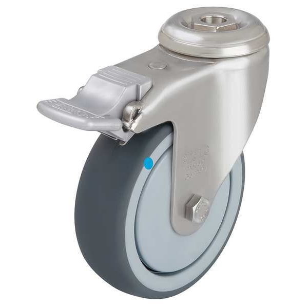 Kingpin Swivel Caster, Thrm Rubber, 3-1/8 in, 220 lb
