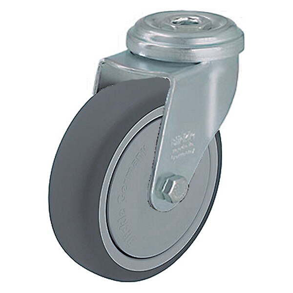 Kingpin Swivel Caster, Therm Rubber, 3 in., 165 lb.