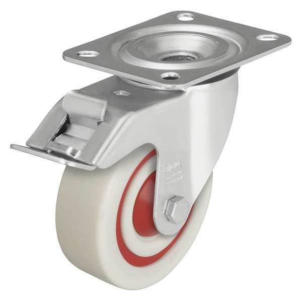 Swivel Plate Caster, Nylon, 4 in., 330 lb., A