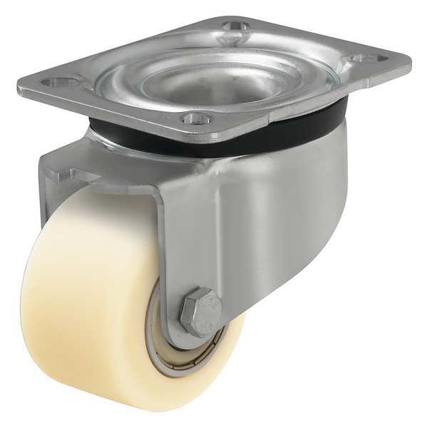 Swivel Plate Caster, Nylon, 2-9/16 in, 770 lb
