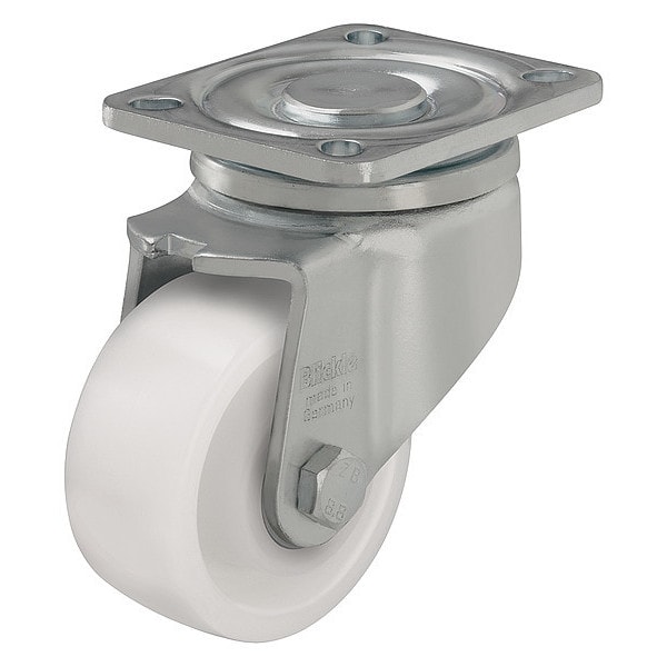 Swivel Plate Caster, Nylon, 3 in., 660 lb., A