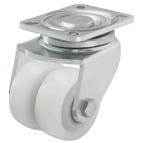 Dual Wheel Caster, Swivel, Nylon, 3 in., 1320 lb