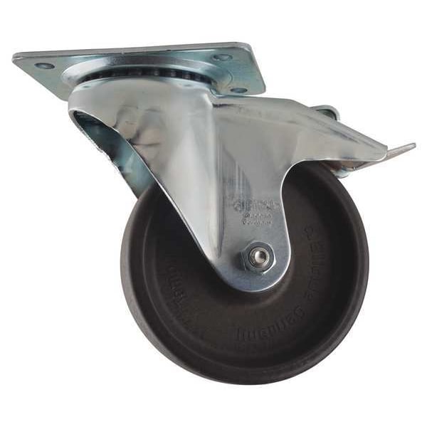 Swivel Plate Caster, Glass Nylon, 4 in., 330 lb, A