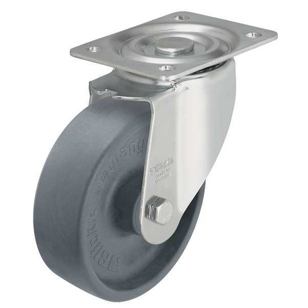 Swivel Plate Caster, Glass Nylon, 8 in, 770 lb