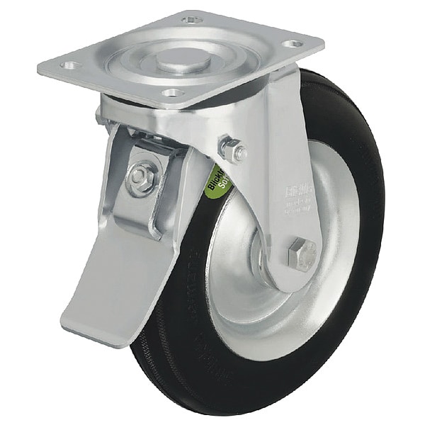 Swvl Sld Rbr Cstr w/Brk, 10-1/4 in, 440 lb