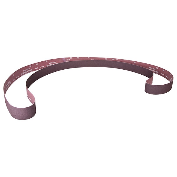 Sanding Belt, 8 in W, 107 in L, Coated, Aluminum Oxide, 60 Grit, Coarse, R228 Metalite, Brown