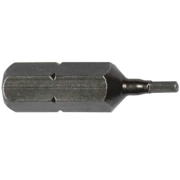 Torsion Bit, Metric, 1/4", Hex, 2mm, 1", PK5