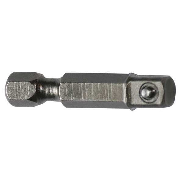 Socket Adapter, 1/4 Hex, 1/4 Sq, 1-3/8", PK5