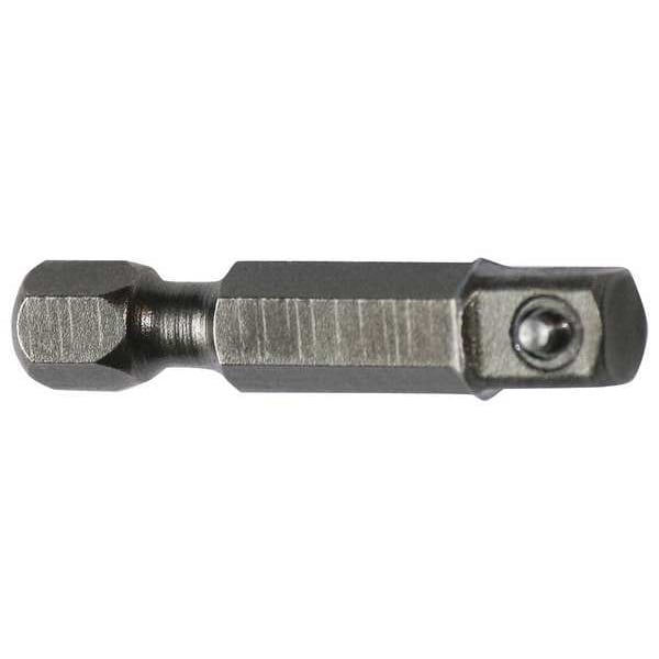 Socket Adapter, 1/4 Hex, 3/8 Sq, 1-5/8", PK5
