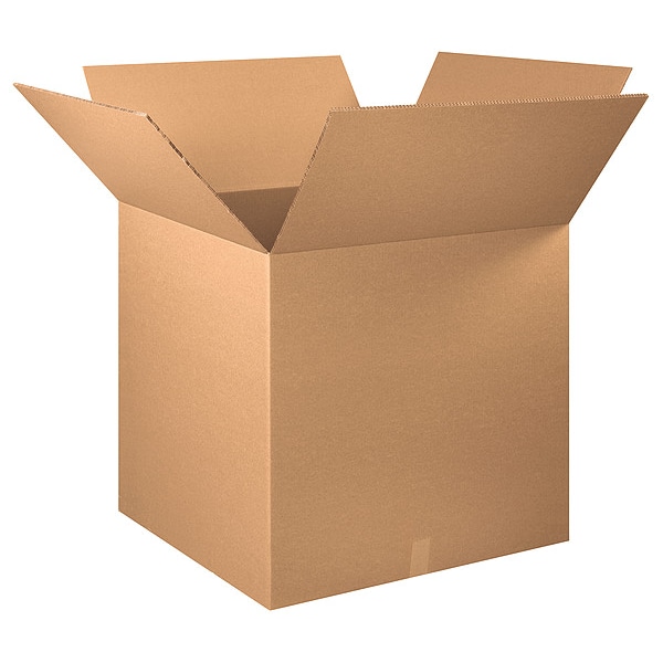 30 in x 30 in x 30 in Shipping Box, Kraft, Corrugate, Double Wall, 48 ECT