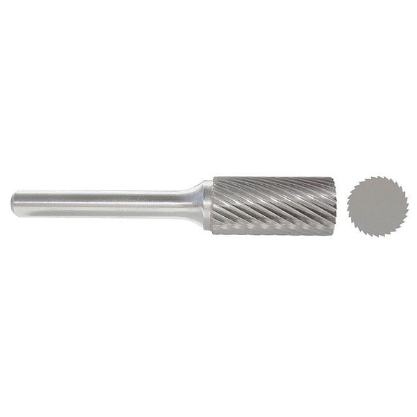 Carbide Bur, Cylinder, 1 In, 1/4 Shank