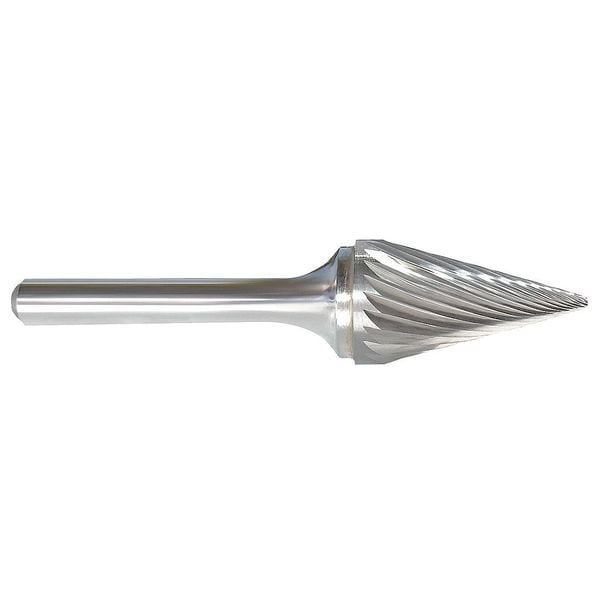 Carbide Bur, Pointed Cone, 1/2, 1/4 Shank