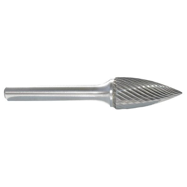 Carbide Bur, Flame, 1/2 In, 1/4 Shank