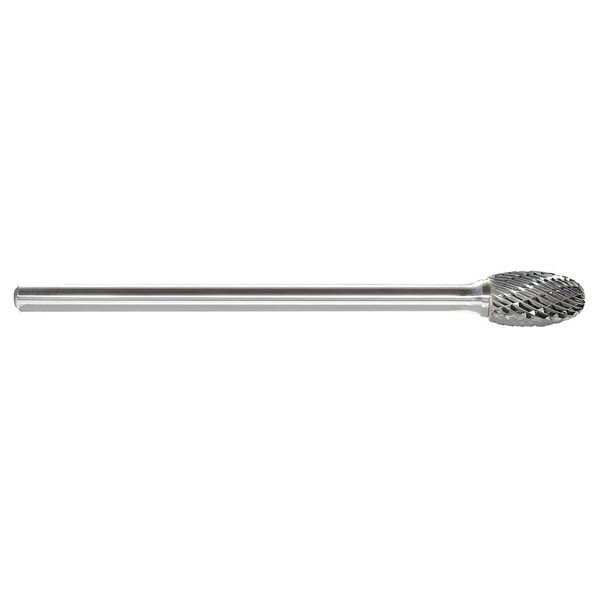 Carbide Bur, Oval, 1/2 In, 1/4 Shank