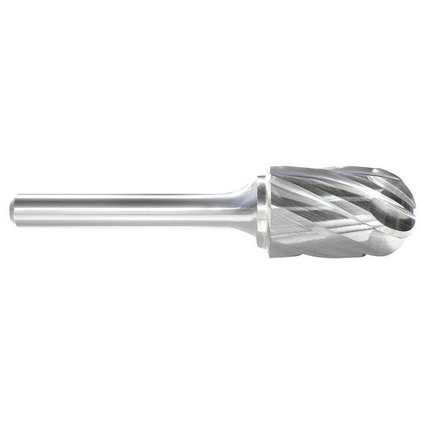 Carbide Bur, Radius End, 3/4 In, 1/4 Shank