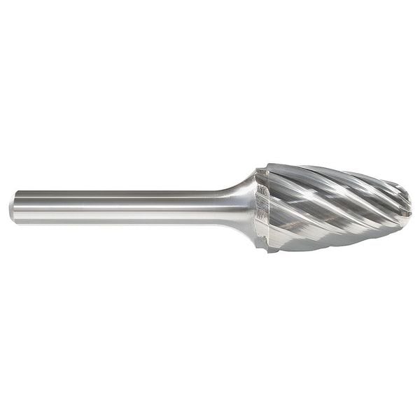 Carbide Bur, Tree, 1/2 In, 1/4 Shank