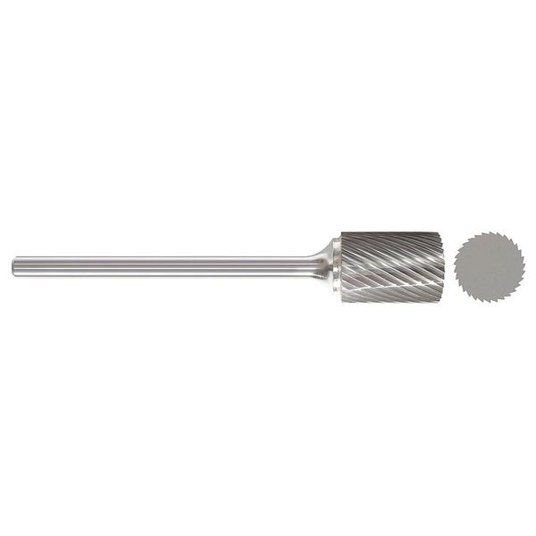 Carbide Bur, Cylinder, 1/2 In, 1/4 Shank