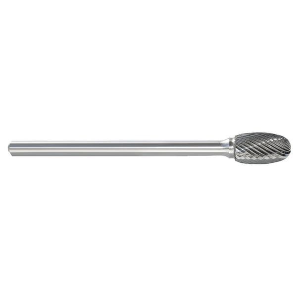 Carbide Bur, Oval, 1/4 In, 1/4 Shank