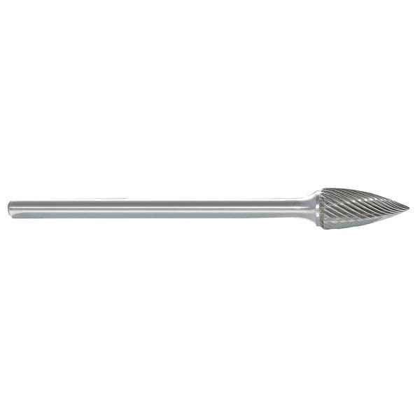 Carbide Bur, Flame, 1/2 In, 1/4 Shank