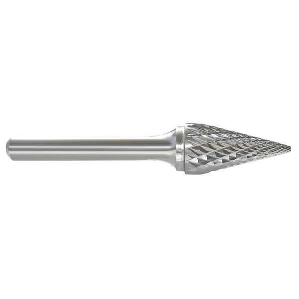 Carbide Bur, Pointed Cone, 1/2, 1/4 Shank