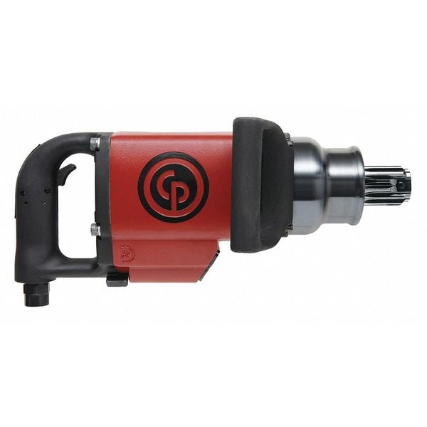 No 5 Spline Air Impact Wrench, D-Handle, Max Torque Reverse 3600 ft. lbf, 3500 RPM, 2-Jaws